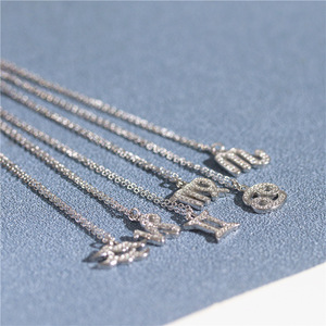 925 sterling silver <span class=keywords><strong>segno</strong></span> <span class=keywords><strong>zodiacale</strong></span> <span class=keywords><strong>collana</strong></span> dei monili <span class=keywords><strong>segno</strong></span> <span class=keywords><strong>zodiacale</strong></span> collane - Product Image 4