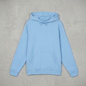 Sweat-shirt à capuche bleu clair pour homme, coupe classique, couleur unie, sweat-shirt en molleton décontracté avec poche avant, vêtement d'automne - Product Image 2