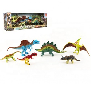 Jouets de figurines de dinosaures réalistes, 6 ensembles de dinosaures, petits jouets de dinosaures avec articulation mobile, ensemble de modèles d'animaux sauvages pour enfants - Product Image 2