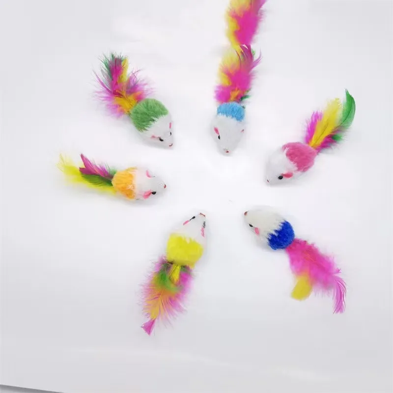 Gatos brinquedos interativos de pelúcia coloridos esquilos voadores pequenos provocam gatos ratos tédio presas brinquedos coloridos fofos mini brinquedos para gatos