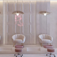 Meubles de salon élégants, modernes et luxueux, personnalisation complète de la boutique, poste de travail de beauté pour la décoration intérieure de salon.