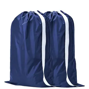 Custom Laundry Bag With Shoulder Strap Sturdy Drawstring Rips and Tears Resistant Fabric Clothes Storage Bags For College Travel