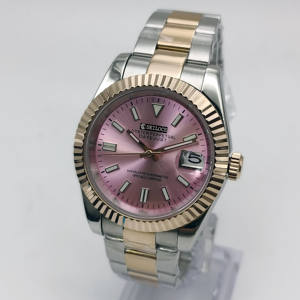 Reloj Mecánico de Lujo con Caja de Acero Inoxidable NH35, 36mm/39mm, Cristal de Zafiro con Diseño de Dientes de Perro, Luminoso - Product Image 2