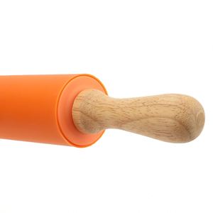 Custom Different Color Rolling Pins <b>Baking</b> Tool Wooden Handle Nonstick <b>Silicone</b> Mini Christmas Dough Rolling Pin - Product Image 5