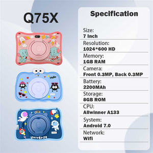 Bán buôn 7 inch 1GB RAM 8GB Rom Android 7 Tablet PC trực tuyến sử dụng nhà giáo dục học tập trẻ em học tập máy tính bảng - Product Image 2