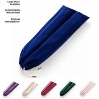 Sac de rangement en velours pour Mahjong, en stock, pochette épaisse anti-rayures avec cordon de serrage, sac de transport portable pour règle de Mahjong