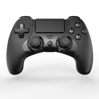Manette de jeu sans fil pour PS4, Joystick de jeu à double vibration/Détecteur de mouvement/Pavé tactile/Haut-parleur, Compatible avec PS4/Slim/Pro