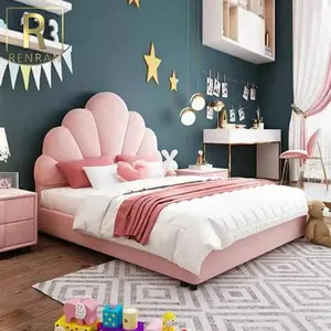 Set Camera da Letto di Lusso in Legno e Pelle Formato King/Queen, Mobili da <span class=keywords><strong>Principessa</strong></span> per Ragazze e Bambine - Product Image 1