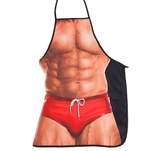 Tablier de cuisine sans manches pour <span class=keywords><strong>femme</strong></span>, motif drôle 'Naked BBQ Party', confortable pour la cuisine et le service - Product Image 3