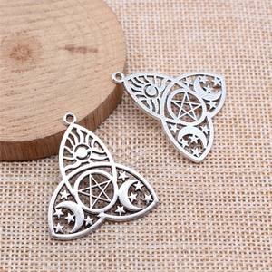 10 Stuks Vintage Maan, Ster & Zon Hekserij Bedels, Antieke Zilverachtige Legering Hangers Voor Diy Sieraden Maken - Product Image 5