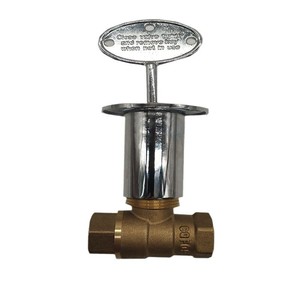 Full Copper Ball Valve 1 In <b>Threaded</b> With Key <b>Lock</b> For Water Normal Temperature Operation - Product Image 1