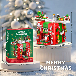 Coffret Cadeau de Noël : Ensemble de Blocs de Construction DIY, Modè<span class=keywords><strong>le</strong></span> de Décoration de Noël <span class=keywords><strong>Père</strong></span> Noël, Vente <span class=keywords><strong>en</strong></span> Gros de Kits de Blocs de Construction - Product Image 5