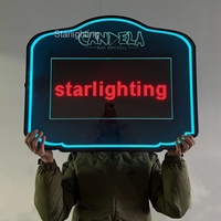 Tablero de mensajes con desplazamiento de logotipo personalizado OEM, señal de letras de control de aplicación, pantalla VIP, presentador de botella con luz LED para salón de club nocturno