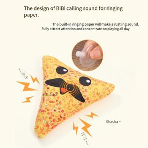 Piccola forma piatta ecologica in gomma TPR legno cane e gatto giocattolo in carta resistente ai morsi peluche popolare interattivo e movimento per animali - Product Image 4