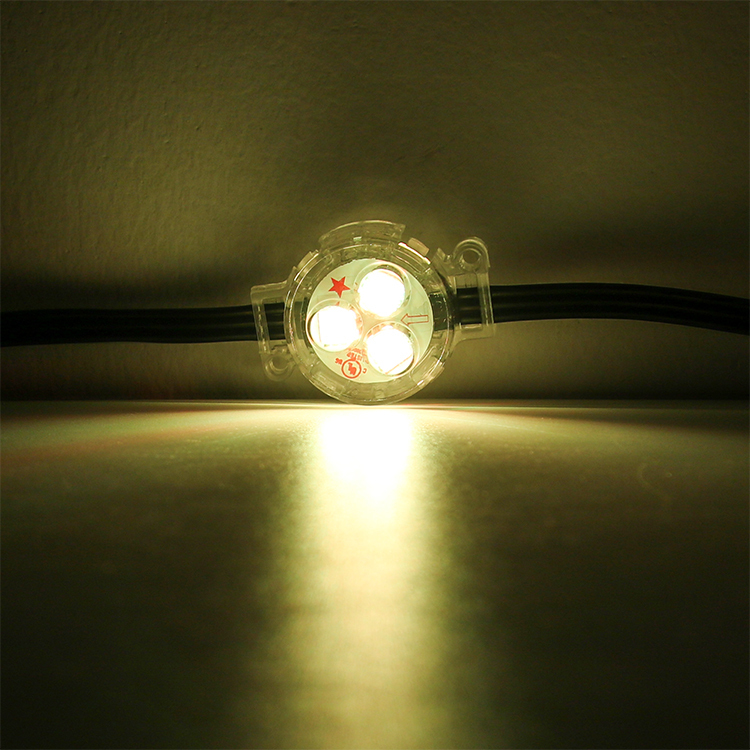 SHIJI DC24V Permanent Christmas Track Light 30mm 3Leds Addressable UCS2904 RGBW Led Pixel String Light