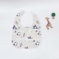 Bavoirs imperméables pour bébé avec poche anti-miettes, bavoirs réglables pour bébé, bavoirs pour bébé qui font leurs dents, bavoirs pour bébé pour manger