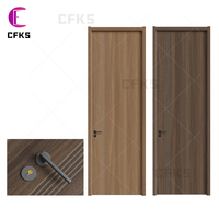 Porte intérieure plate en MDF pour villa, finition bois plaqué sur mesure, couleur au choix, qualité supérieure pour usage résidentiel