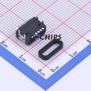 TYPE-C 6PFS 4J-H7.5 IPX8 USB Connector SMD Connector ( Connector Type: Type-C )( Protocol Standard: USB 3.1 )( Gender: Female ) - Product Image 2