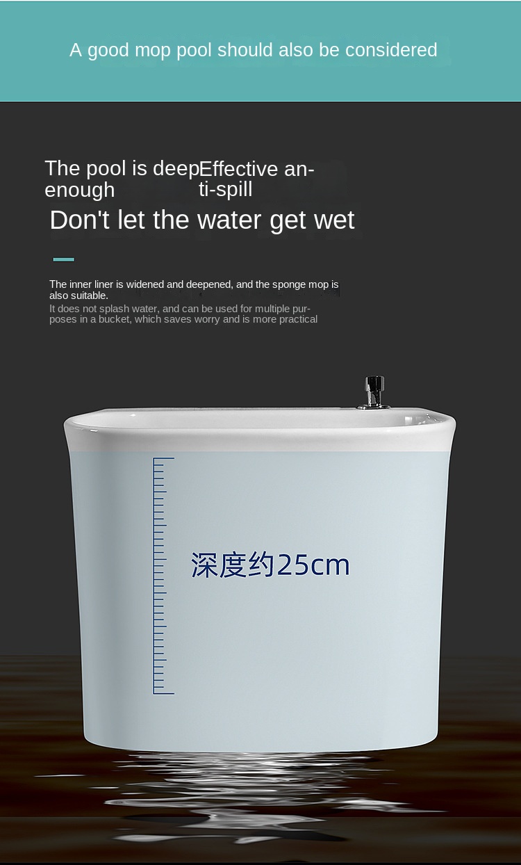 2022 Bathroom Sinks Deep Height Basins Specifications Porcelain White Ceramic Mop Washroom Sink