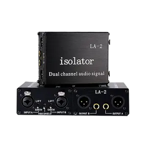Réducteur de filtre de bruit actuel Isolateur audio XLR 2 canaux 6.35mm pour amplificateur mélangeur