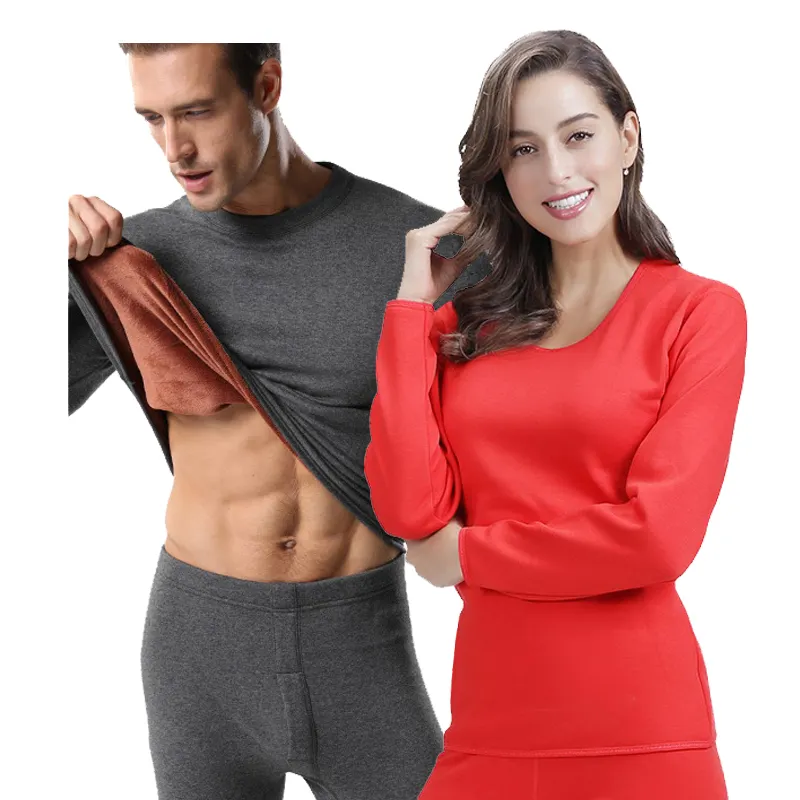 Hot sale mens seamless winter warm adult thermal underwear set base layer thick cotton long john set thermal underwear