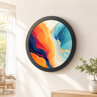 Écran LCD rond OEM ODM de 15,7 à 23,6 pouces, écran tactile circulaire, OS en option, montage mural, haute luminosité, moniteur commercial, usine