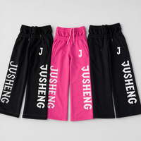 Pantalon long décontracté et sportif pour homme, coupe droite, taille mi-haute élastique, en tissu peigné 300 GSM, imprimé numériquement DTG, style streetwear haut de gamme et personnalisé