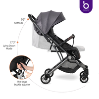 Poussette Bébé Pliable Absorption des Chocs, Poussette de Voyage Compacte, Légère pour Bébé