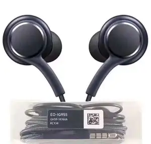 מחיר זול אוזניות 3.5 מ""מ אוזניות עם מיקרופון לסמסונג S6 S7 edge s8 פלוס S9 S10 אוזניות חוטיות