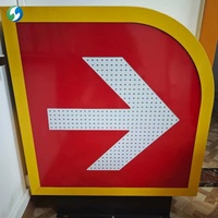 Venta caliente de alta visibilidad impermeable Circular gasolinera entrada salida LED cajas de luz signo para publicidad