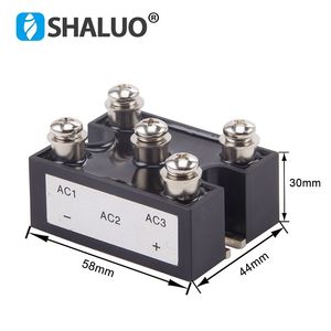 Módulo Rectificador Trifásico Shaluo 100A M50100TB1600, Rectificador de Puente para Piezas de Generadores Diésel - Product Image 3