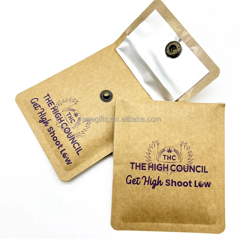 Wholesale Customized E-co Friendly Recycled Kraft Paper Portable Ashtray Square Mini Pocket Paper Ashtray