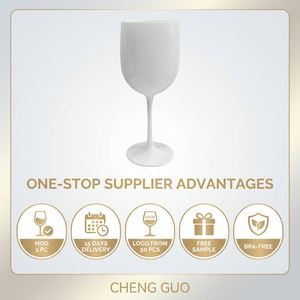 Verres à vin réutilisables en plastique de 450 ml, incassables, sans BPA, avec logo personnalisé pour hôtel - Product Image 3