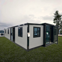 Maison préfabriquée pliable isolée imperméable de 20 pieds, extensible, 2 à 3 chambres, cuisine, toilettes pour villa, usage commercial