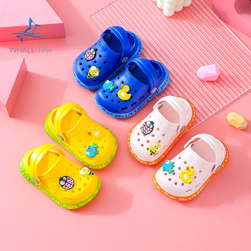 Summer Kids sandals Boys Girls Mules Cartoon Baby Slippers Flat Summer Cartoon Children's Garden Shoes