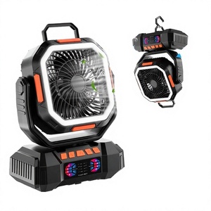 Ventilateur de voiture rechargeable pour extérieur, batterie 40000 mAh, USB, 158H, ventilateur de table portable, double moteur, camping, usage domestique, plastique - Product Image 3
