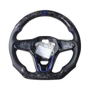 Volant en fibre de carbone forgé sur mesure, cuir, pour VW <span class=keywords><strong>Golf</strong></span> <span class=keywords><strong>GTI</strong></span> R MK7 MK8 <span class=keywords><strong>Golf</strong></span> <span class=keywords><strong>gti</strong></span>, amélioration de l'intérieur - Product Image 1