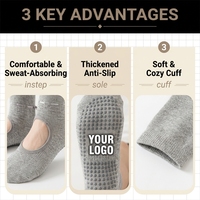 Chaussettes de yoga pour jeunes, design personnalisé, logo personnalisé, chaussettes en coton tricoté, chaussettes de ballet antidérapantes pour femmes, chaussettes de pilates antidérapantes pour femmes