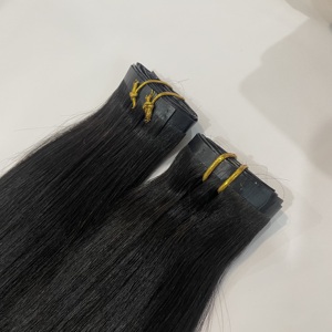 Clip sans couture dans l'<span class=keywords><strong>extension</strong></span> de <span class=keywords><strong>cheveux</strong></span> trame droite péruvienne vierge noire naturelle véritables extensions de <span class=keywords><strong>cheveux</strong></span> humains Invisible PU Clip Ins - Product Image 2