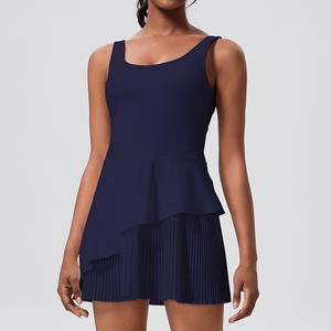 性感网衣女运动透气高尔夫网球泡菜连衣裙户外健身活动百褶网球服 - Product Image 1