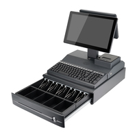 AIO Double Écran Windows 10 Terminal POS Machine 15.6 \ "Caisse Enregistreuse avec Tiroir d'Imprimante
