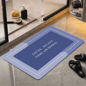 Tapis de bain en diatomite écologique, antidérapant, super absorbant, séchage rapide, impression moderne avec logo personnalisé - Product Image 3