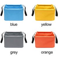Seau d'eau rectangulaire pliable pour l'extérieur, poignées de transport renforcées, plusieurs couleurs unies, pour pique-nique, bain de pieds, arrosage des plantes