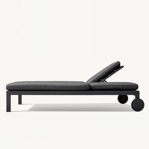 Chaise longue moderne d'extérieur imperméable et anti-agachement pour patio, plage, <span class=keywords><strong>villa</strong></span> et hôtels <span class=keywords><strong>B</strong></span>&<span class=keywords><strong>B</strong></span> - Mobilier en alliage d'aluminium - Product Image 4