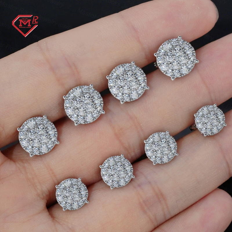 Custom Moissanite Earrings Men Women Classic