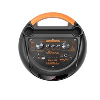 Altavoz de karaoke para exteriores de 8 pulgadas con micrófono inalámbrico, pantalla LED, radio FM, USB/tarjeta TF, TWS, para fiestas, BK-8338 Oudiobop