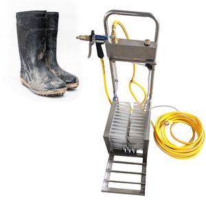 Station de nettoyage automatique des bottes en acier inoxydable pour lave-chaussures avec brosse en nylon et tuyau d'eau en PVC - Product Image 1
