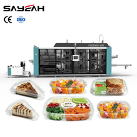 Automatische PP PS PET PVC wegwerp fruitsalade schaal voedselcontainer voedselcontainer thermoformmachine