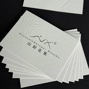 Biglietto Personalizzato in Carta di Cotone da 600g con Stampa Monocromatica Incisa, Biglietto da Visita di Lusso Personalizzabile, <span class=keywords><strong>Cartolina</strong></span> <span class=keywords><strong>Regalo</strong></span> per Aziende - Product Image 1