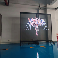 Affichage numérique LED sur surface en verre pour publicité intérieure, ultra-léger, avec un pas de pixel de 3,91 mm/6,25 mm, holographique transparent InVisia